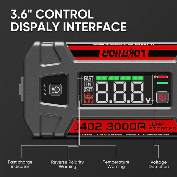 Lokithor 3000A 12v Booster With F.O.C Charger