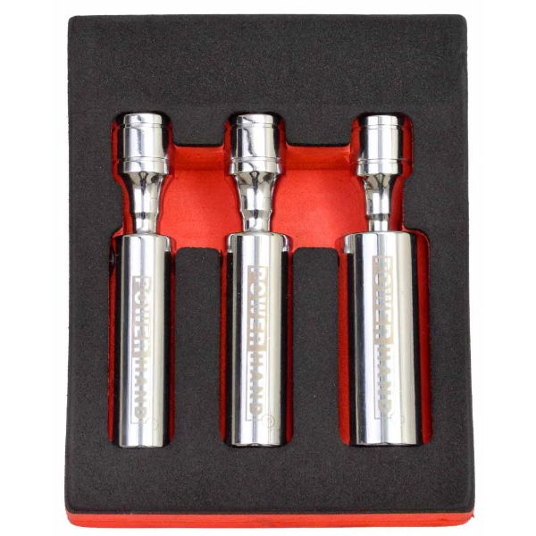 3/8" Magnetic Universal Joint Spark Plug Socket Set - 3 Piece