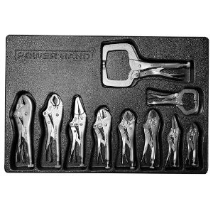 Locking Pliers Set In Blow Moulded Tray - 10 Piece