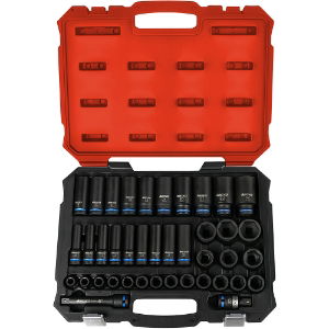 1/2" Master Impact Socket Set Shallow and Deep - 40 Piece