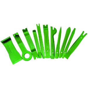 11 Pc Trim Removal Tool Set High Vis Green