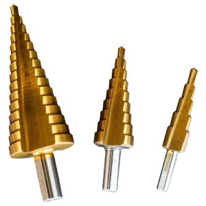 HSS-Tin Step Drill Bit Set - 3 Piece