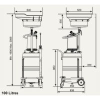 Waste Oil Gravity Collection Unit with Pump Discharge - 100 Litre