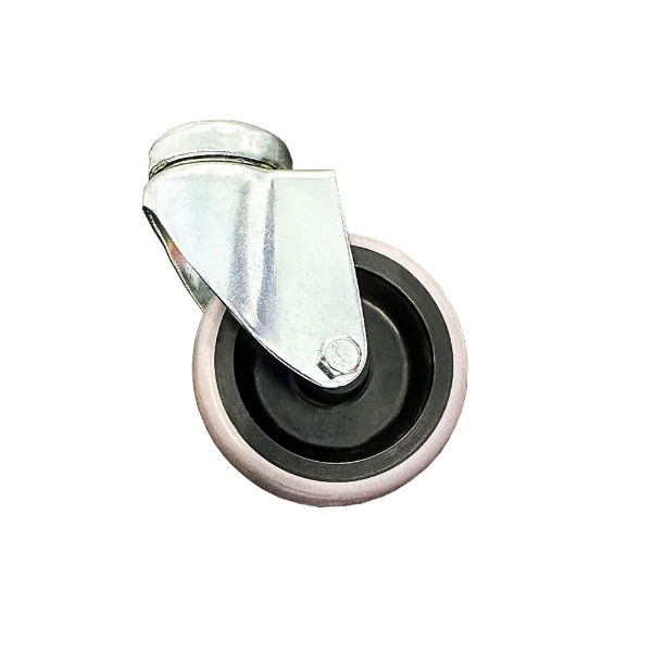 75mm Bolt Hole Castors - Grey Rubber Wheel