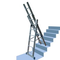 Professional Combination Ladder 3 x 6 Rung