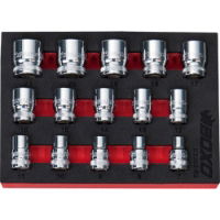 12 Point 3/8 Inch Shallow Socket Set in EVA Foam