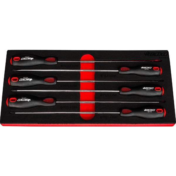 250mm Long Screwdriver set in EVA Foam - 6 Piece