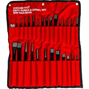 Punch & Chisel Set in Canvas Roll - 28 Piece 