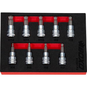 3/8 Inch Ball-Ended Hex Bit Socket Set in EVA Foam