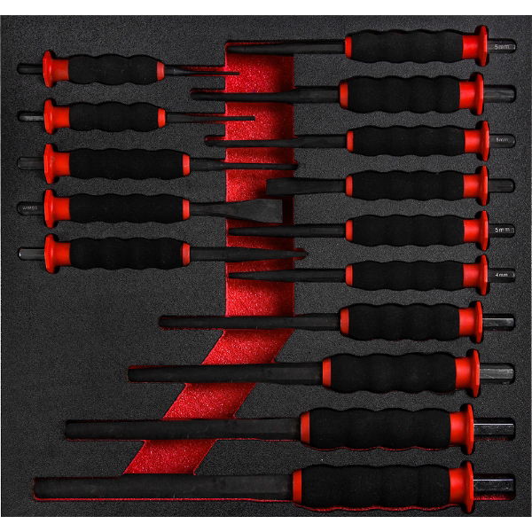 Ergonomic Soft Grip Punch Set - 15 Piece