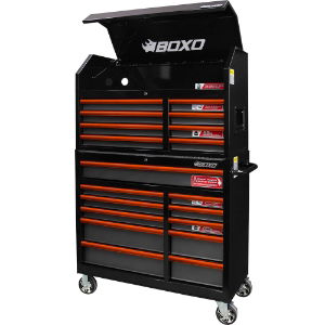 41" 19 Drawer Toolbox Stack with Drawer Trim Pack - Black Body & Trim Colour Options