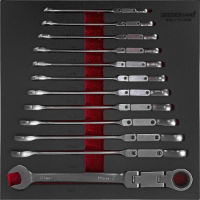 12pc Double Jointed Combi/Ratcheting Spanner Set
